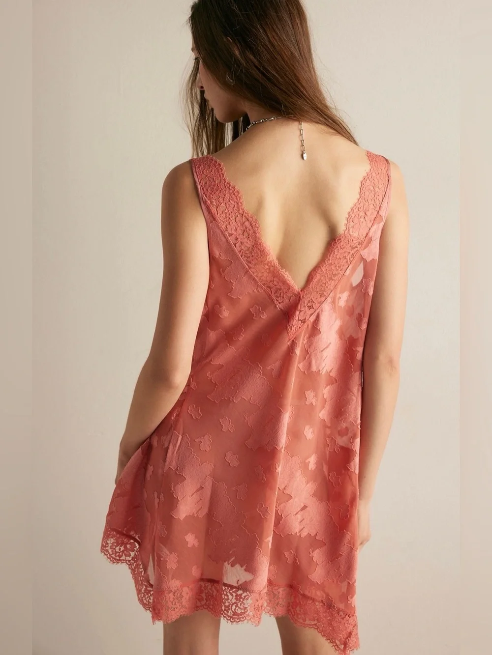Free People Maybe Baby Slip Dress~Coral SOLD OUT COLOR - Picture 2 of 3
